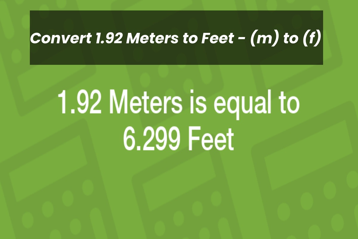 1.92 meters to feet