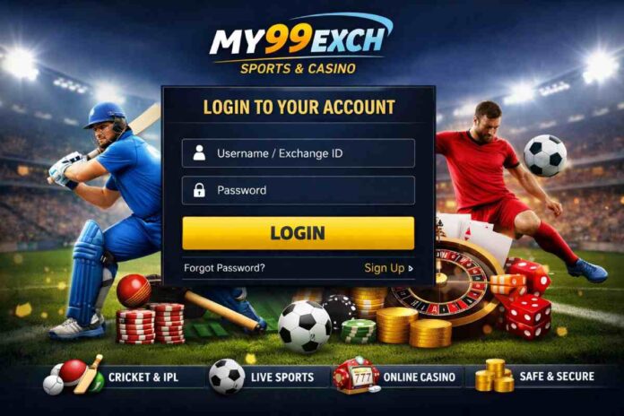 person holding a smartphone displaying a live sports betting exchange dashboard during a cricket match