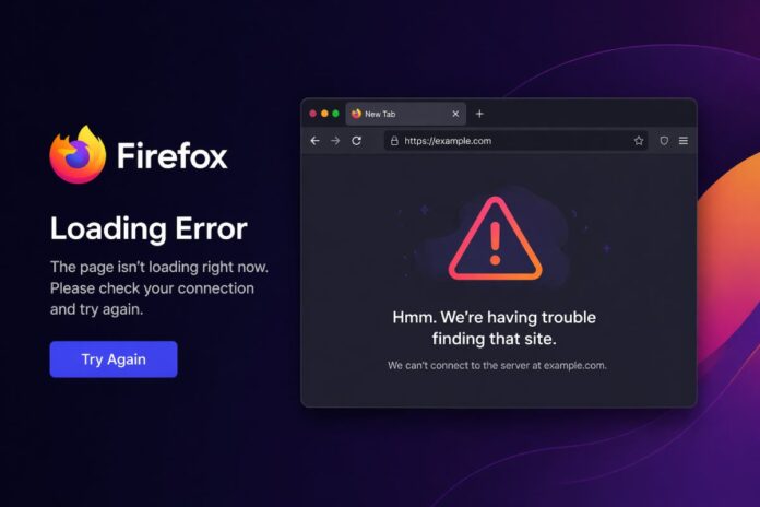 Firefox browser stuck on a loading screen due to mozillod5.2f5 loading issues